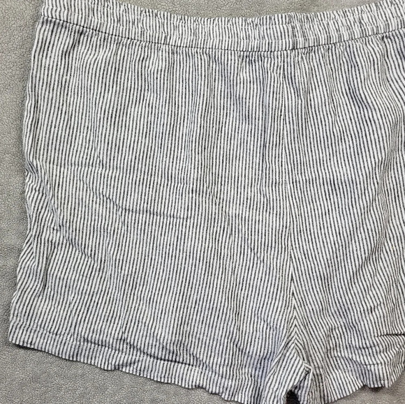 J Crew Striped Linen Pull On Shorts with Drawstring - Picture 10 of 12